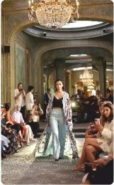 On the catwalk.